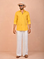 Mustard Yellow Pure Linen Shirt