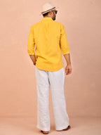 Mustard Yellow Pure Linen Shirt