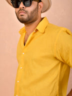 Mustard Yellow Pure Linen Shirt