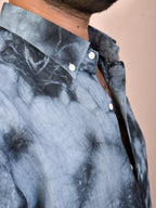 Tie & Dye Charcoal pure linen shirt