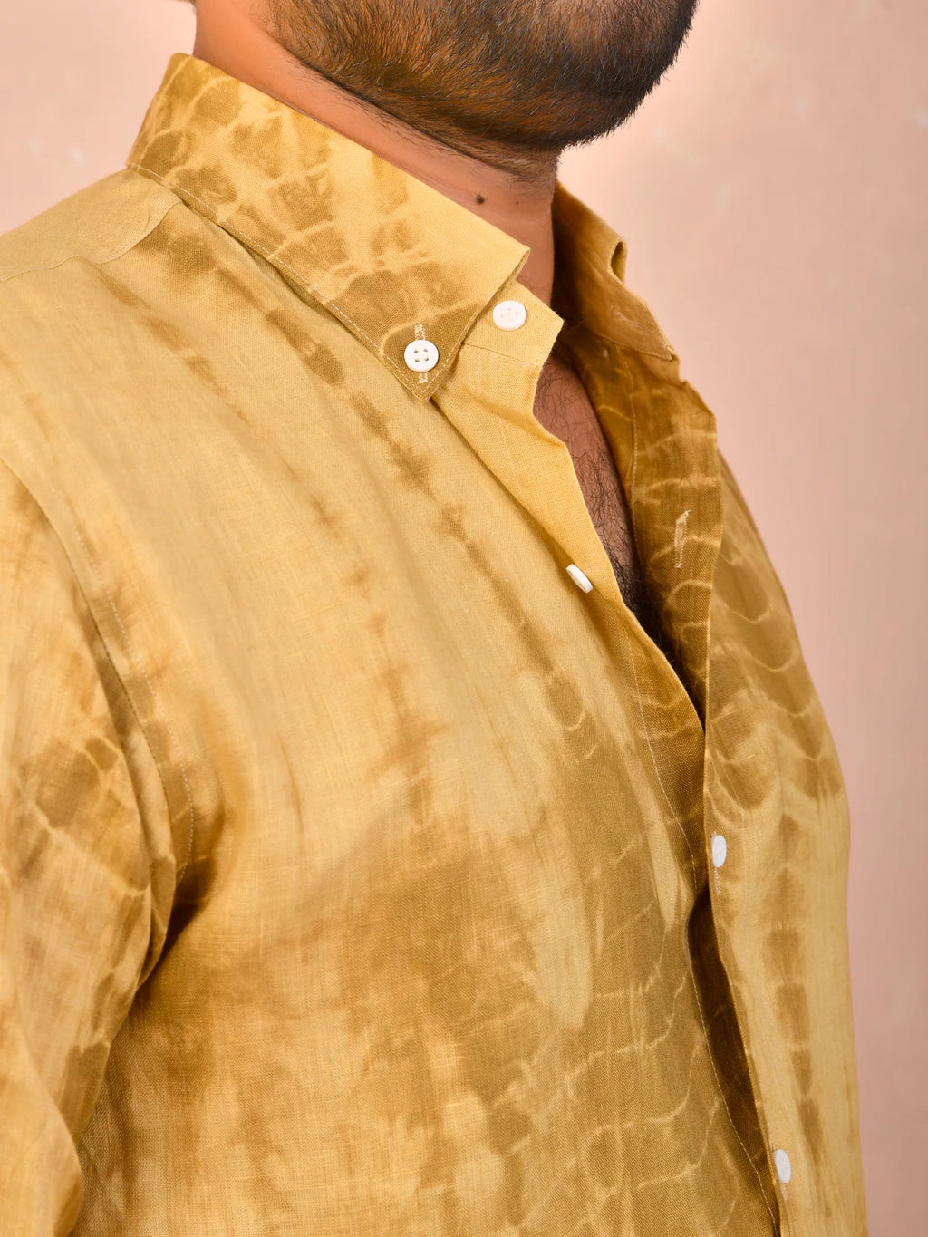 Tie & Dye Ochre Yellow pure line shirt