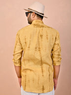 Tie & Dye Ochre Yellow pure line shirt