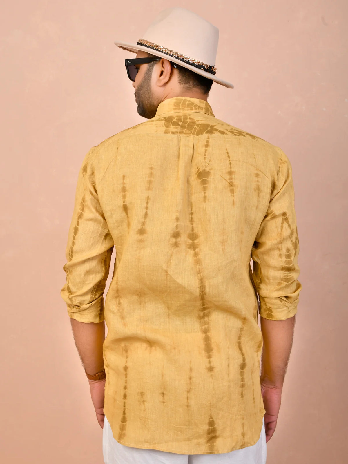 Tie & Dye Ochre Yellow pure line shirt