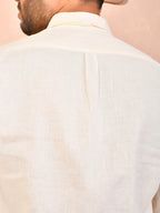 Off-White solid pure linen shirt