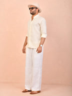 Off-White solid pure linen shirt