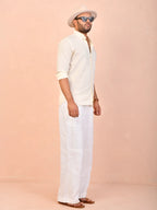Off-White solid pure linen shirt