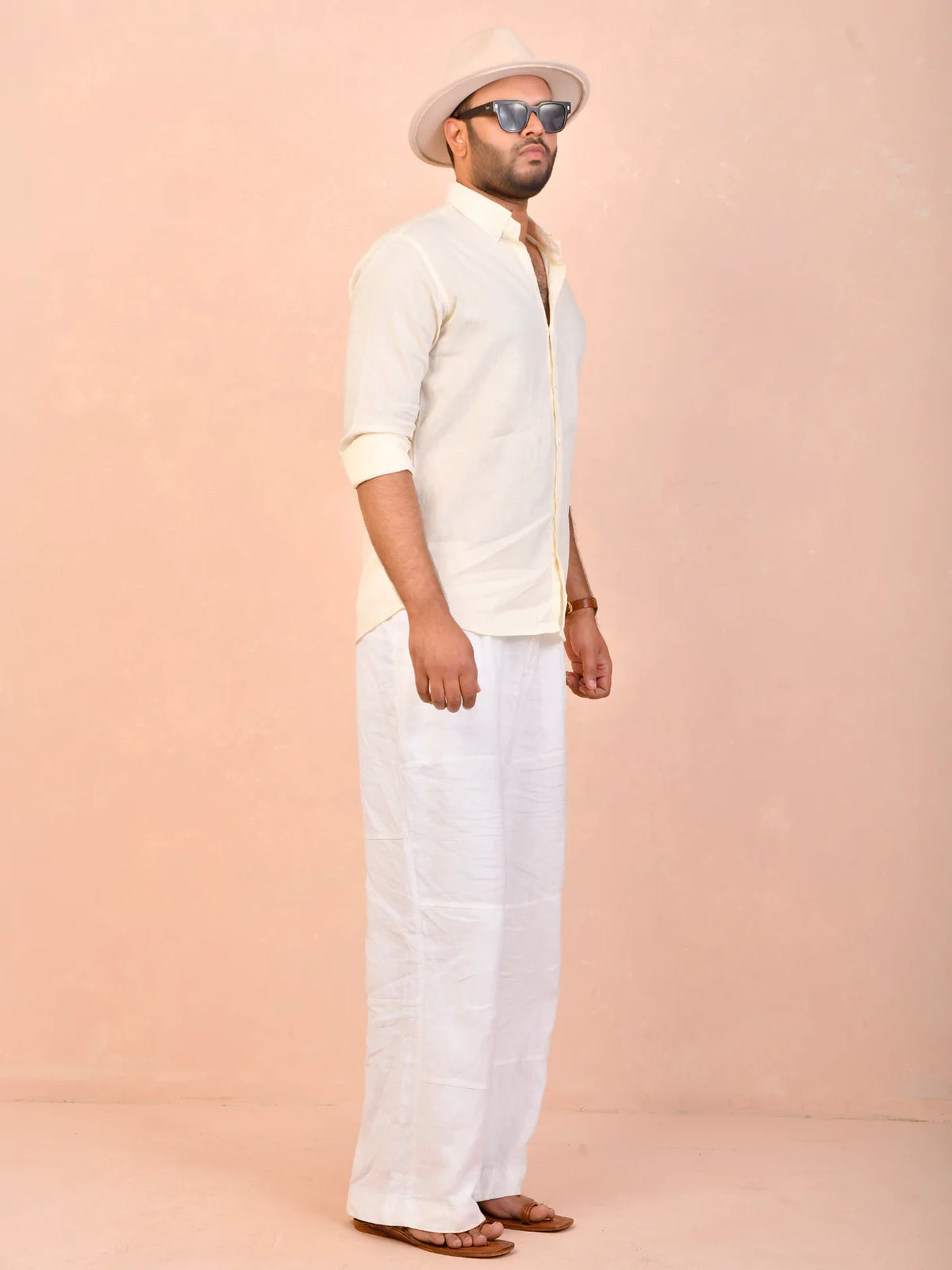 Off-White solid pure linen shirt