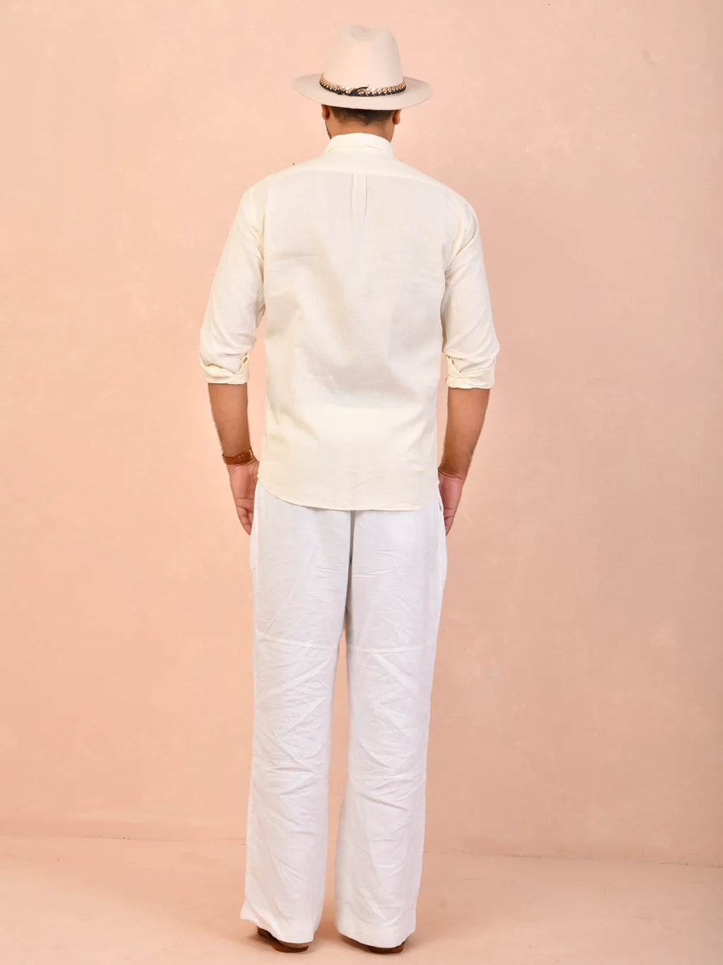 Off-White solid pure linen shirt