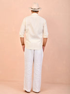 Off-White solid pure linen shirt