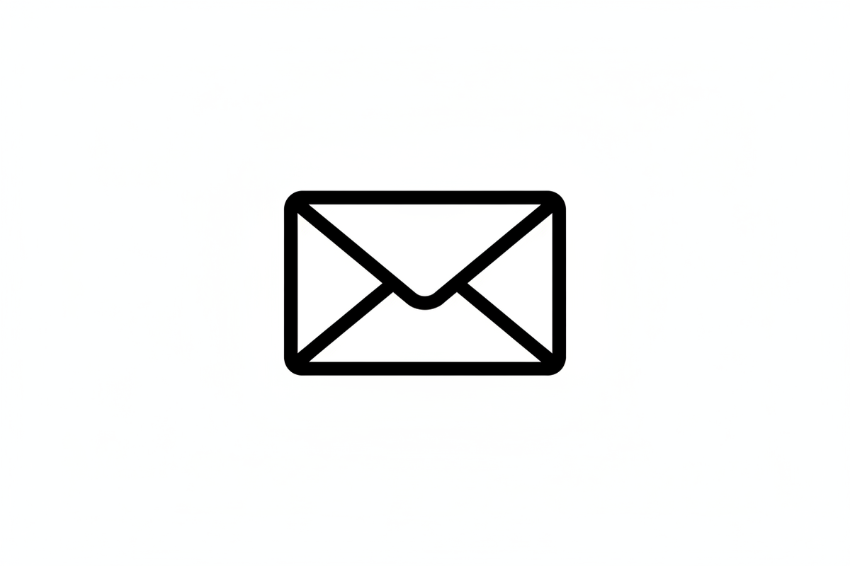 Email Icon black Color and Without background and with background
