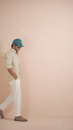 Solid Oatmeal Beige Pure Linen Shirt
