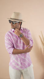 Leheriya Dusty Lilac Pure Linen Shirt