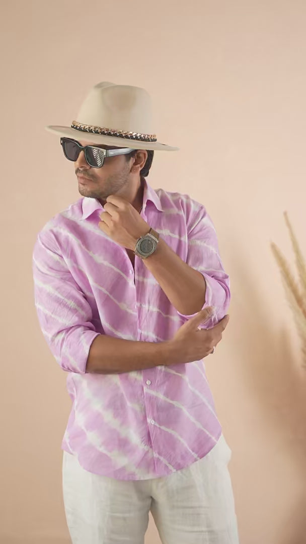 Leheriya Dusty Lilac Pure Linen Shirt