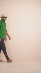 Emerald Green Pure Linen Shirt