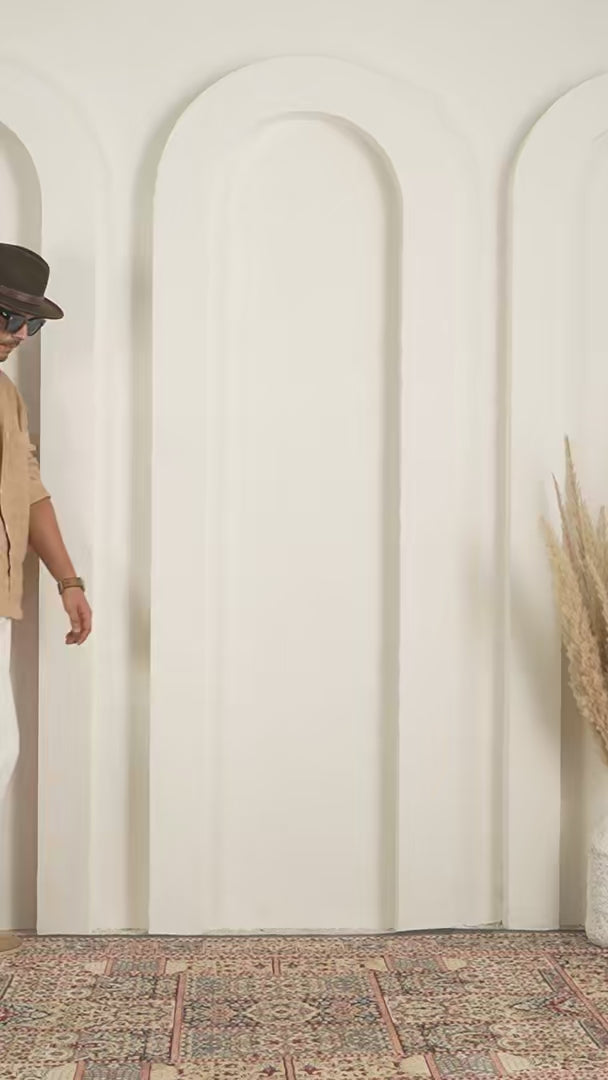 Solid Sand Beige Pure Linen Shirt