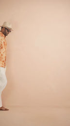 Tie & Dye Amber Tan pure linen shirt