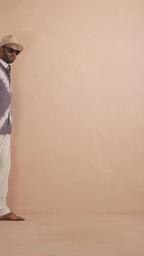 Tie & Dye Dusty Lavender Grey Pure Linen Shirt