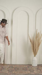 Floral Block Print Mulberry Pure Linen Shirt