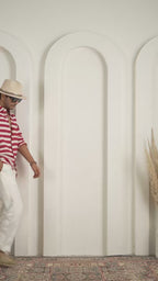 Stripes Red Pure Linen Shirt
