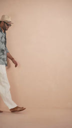 Tie & Dye Charcoal pure linen shirt
