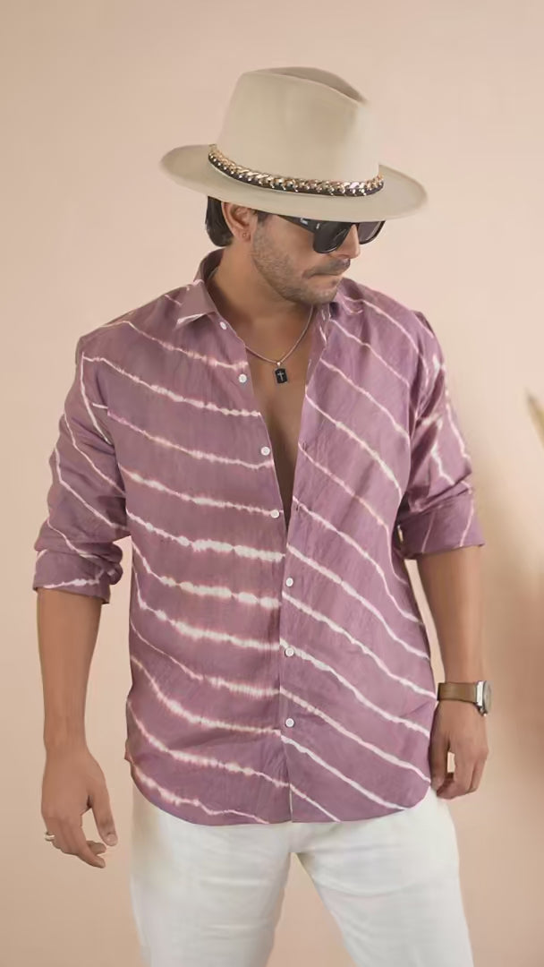Leheriya Dusty Mauve Pure Linen Shirt
