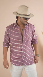 Leheriya Dusty Mauve Pure Linen Shirt