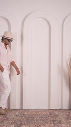 Solid Baby Pink Pure Linen Shirt
