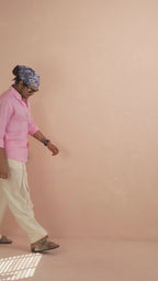 Solid Light Pink Pure Linen Shirt