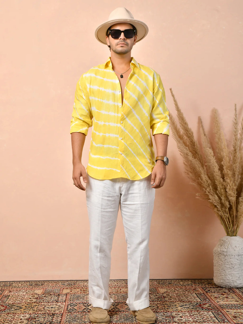 Leheriya Butter Yellow Pure Linen Shirt