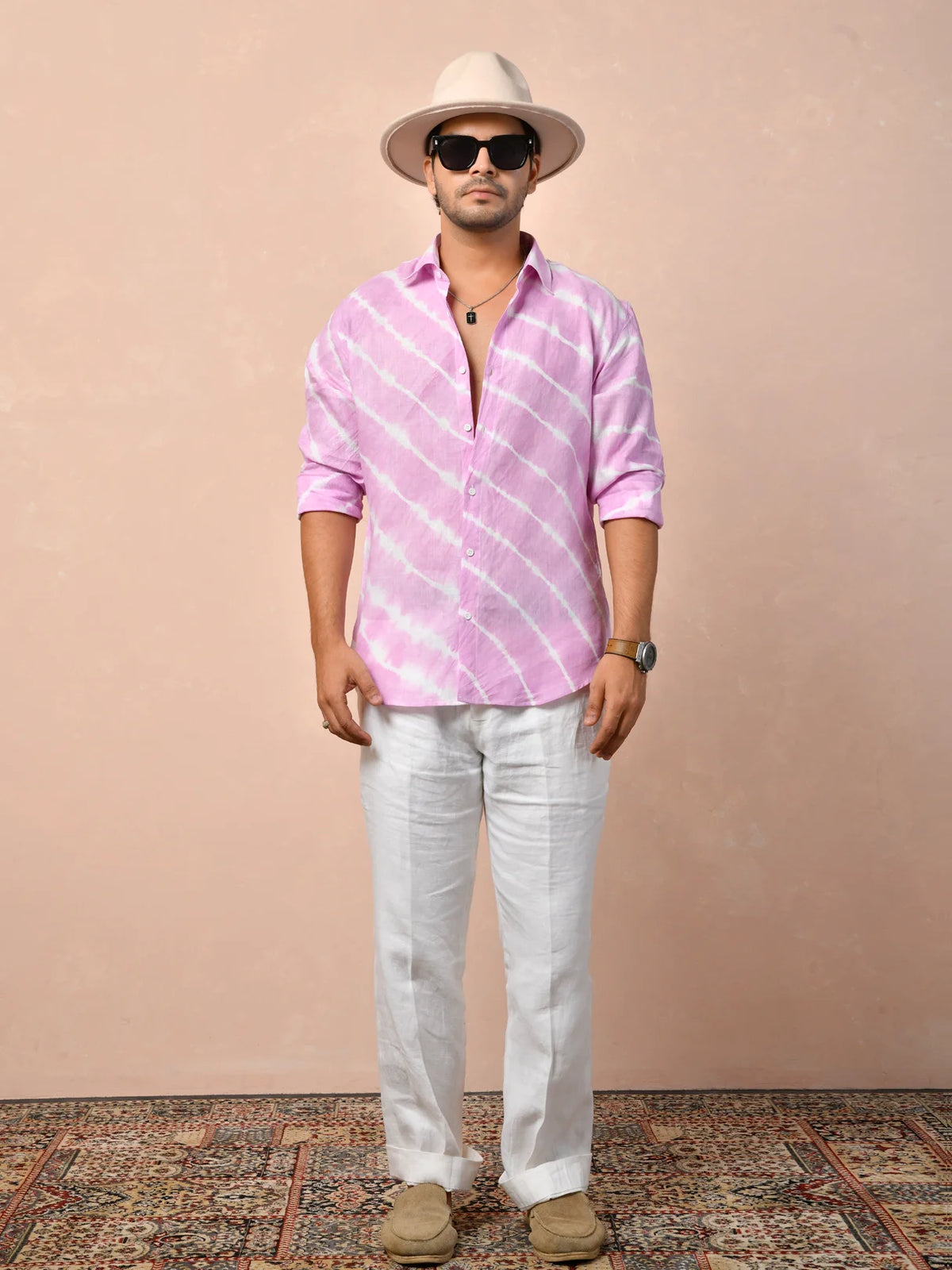 Leheriya Dusty Lilac Pure Linen Shirt