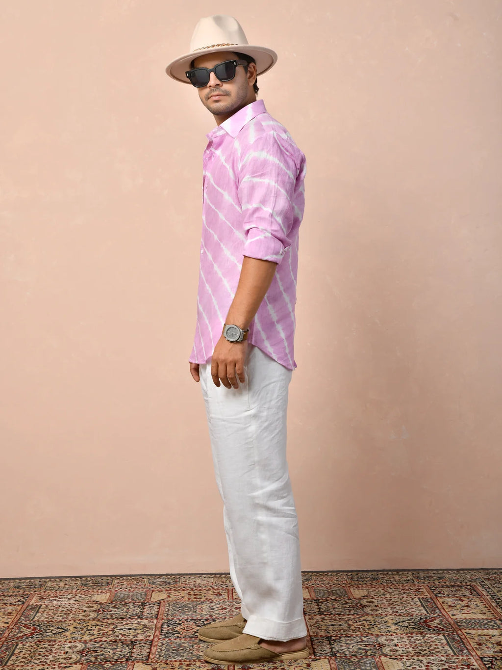 Leheriya Dusty Lilac Pure Linen Shirt