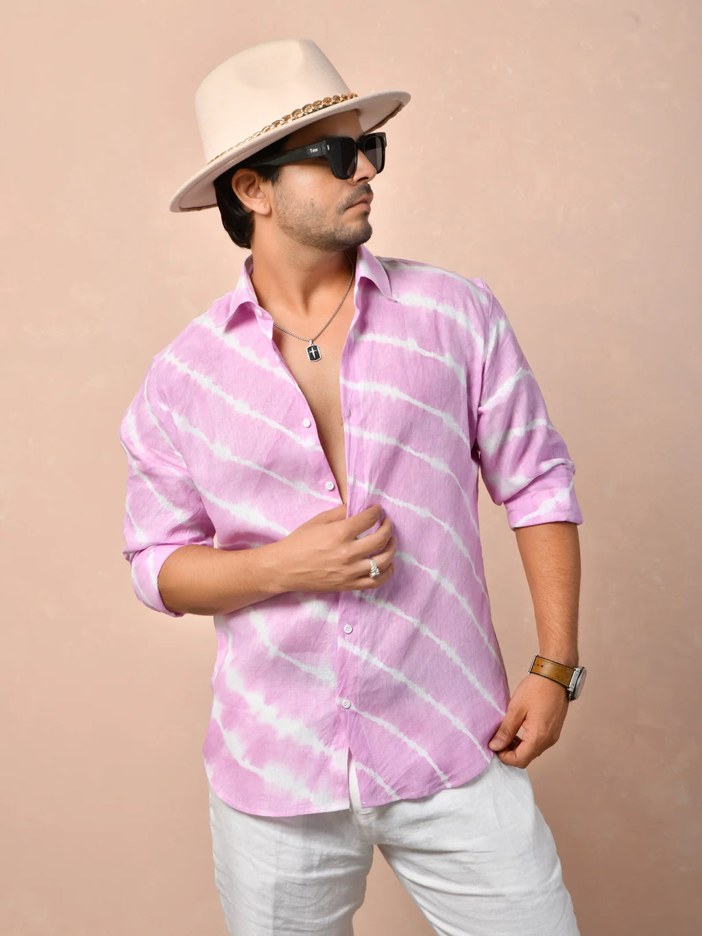 Leheriya Dusty Lilac Pure Linen Shirt