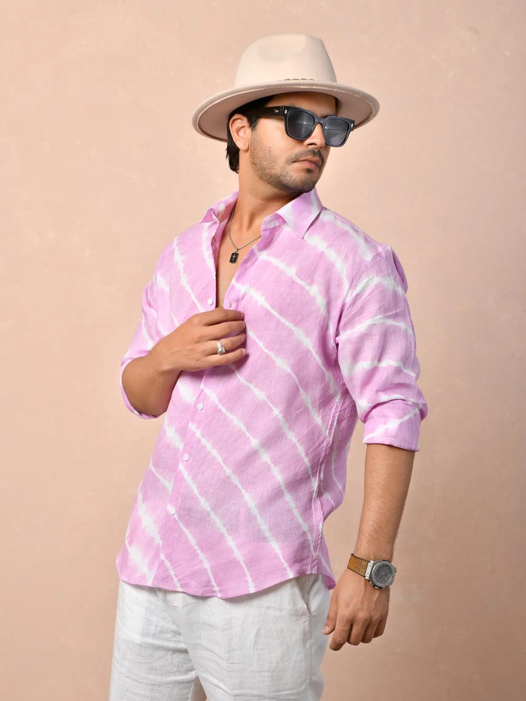 Leheriya Dusty Lilac Pure Linen Shirt