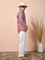 Leheriya Dusty Mauve Pure Linen Shirt