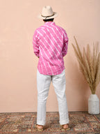 Leheriya Rani Pink Pure Linen Shirt