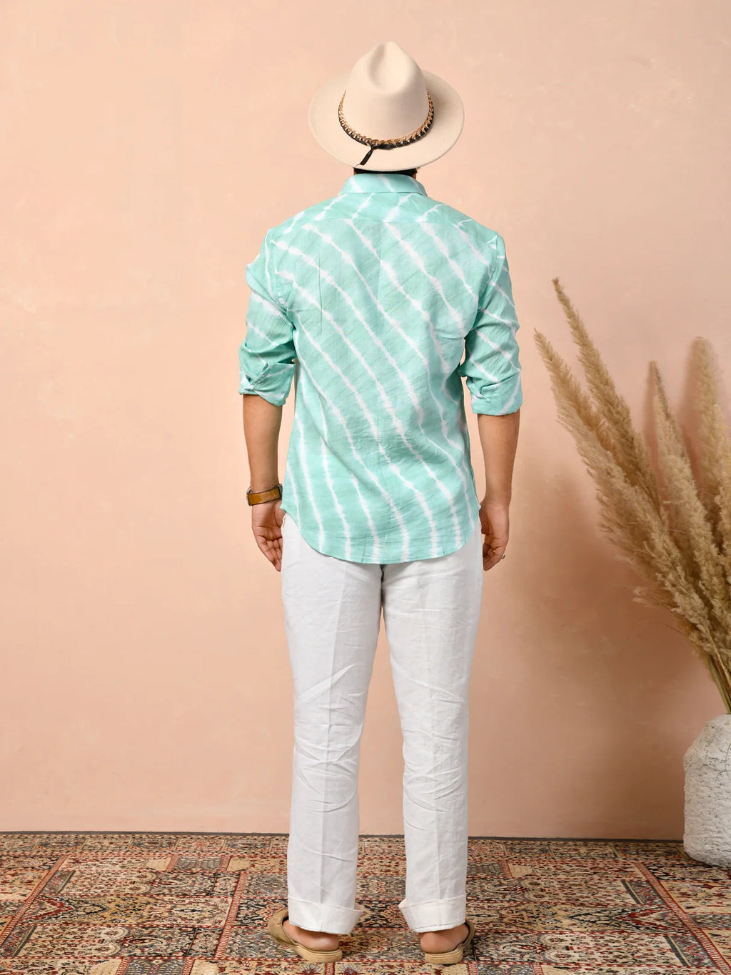 Leheriya Seafoam Mint Pure Linen Shirt