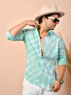 Leheriya Seafoam Mint Pure Linen Shirt