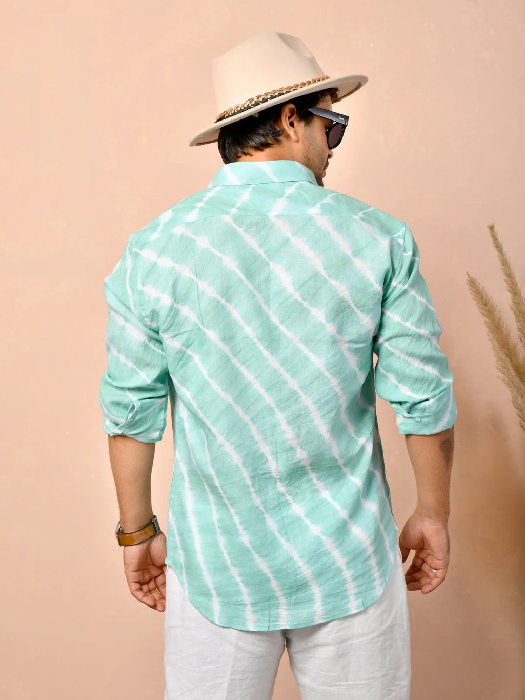 Leheriya Seafoam Mint Pure Linen Shirt