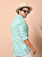 Leheriya Seafoam Mint Pure Linen Shirt