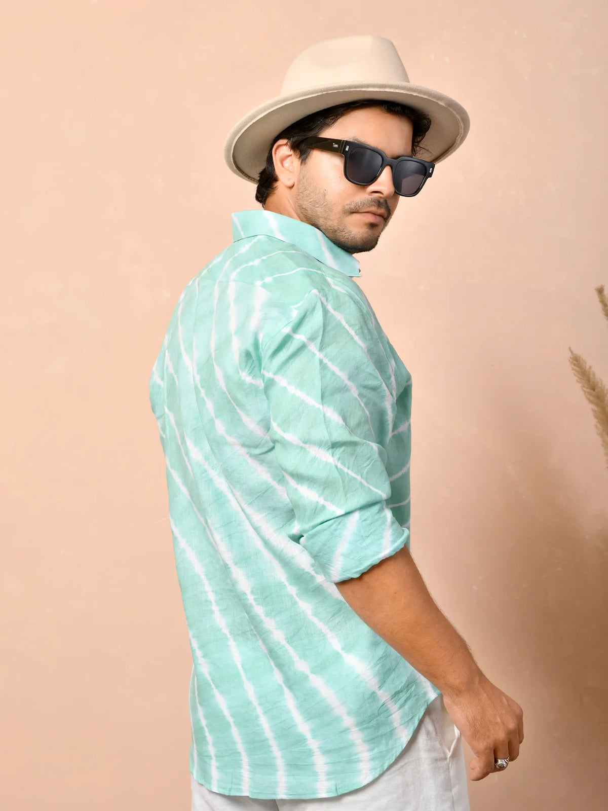 Leheriya Seafoam Mint Pure Linen Shirt