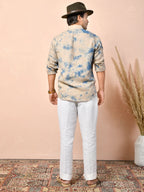 Tie & Dye Warm Beige Pure Linen Shirt