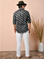 Leheriya Black Pure Linen Shirt