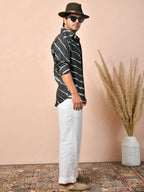 Leheriya Black Pure Linen Shirt