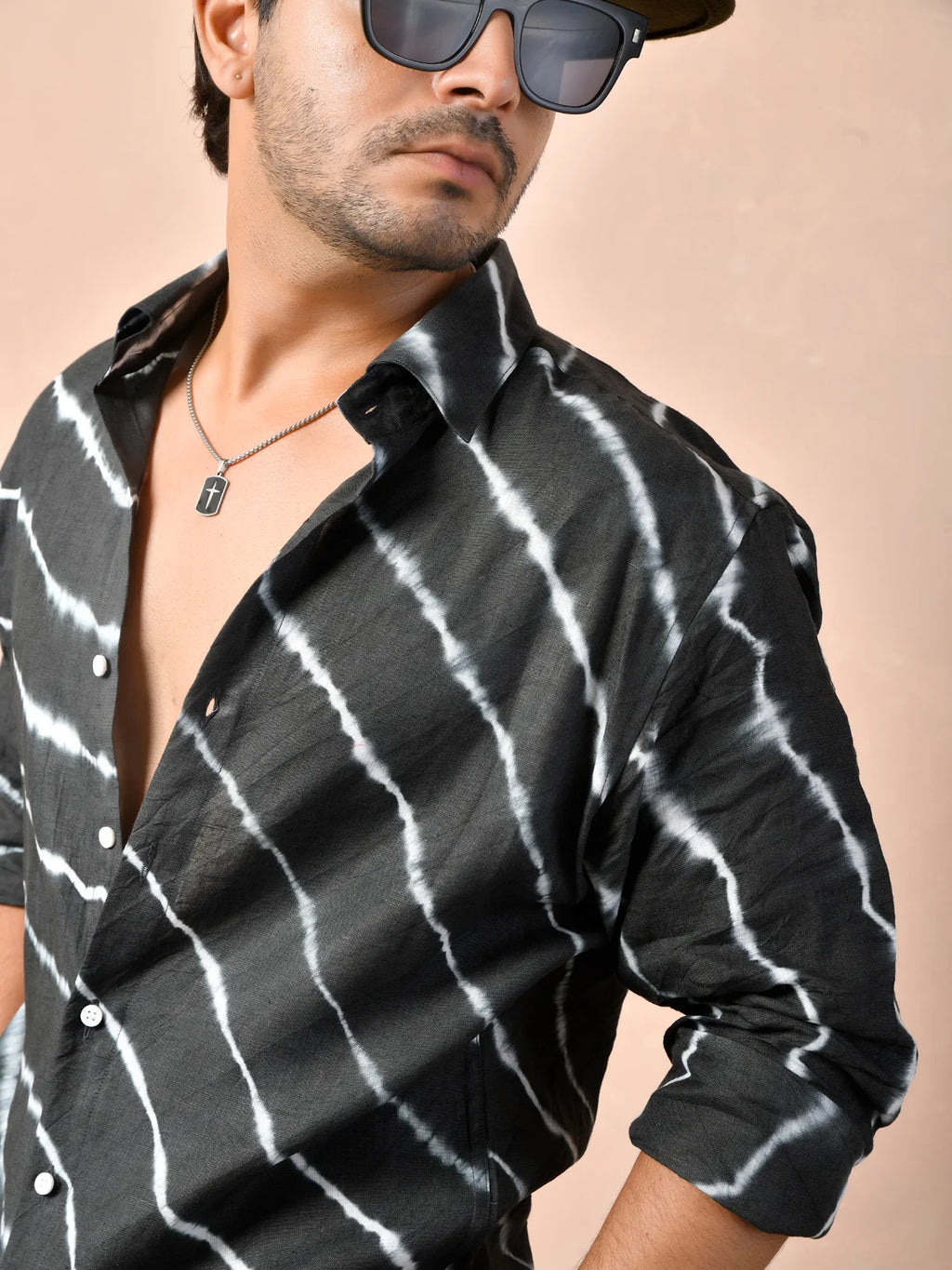 Leheriya Black Pure Linen Shirt