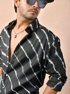 Leheriya Black Pure Linen Shirt