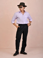 Solid Lavender Pure Linen Shirt