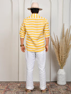 Stripe Yellow Pure Linen Shirt
